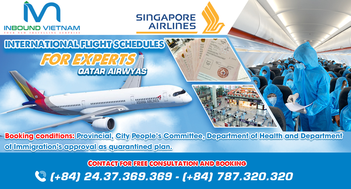 Flight schedule to Vietnam for foreign experts of Singapore Airlines