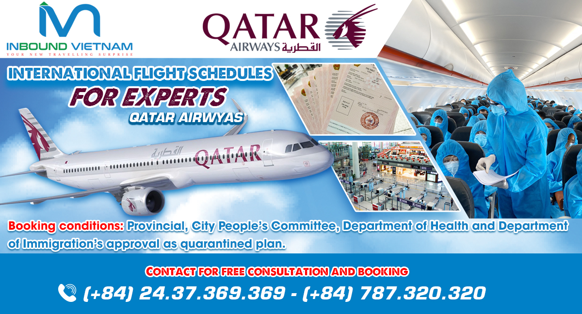 Qatar Airways International flight for experts to Vietnam